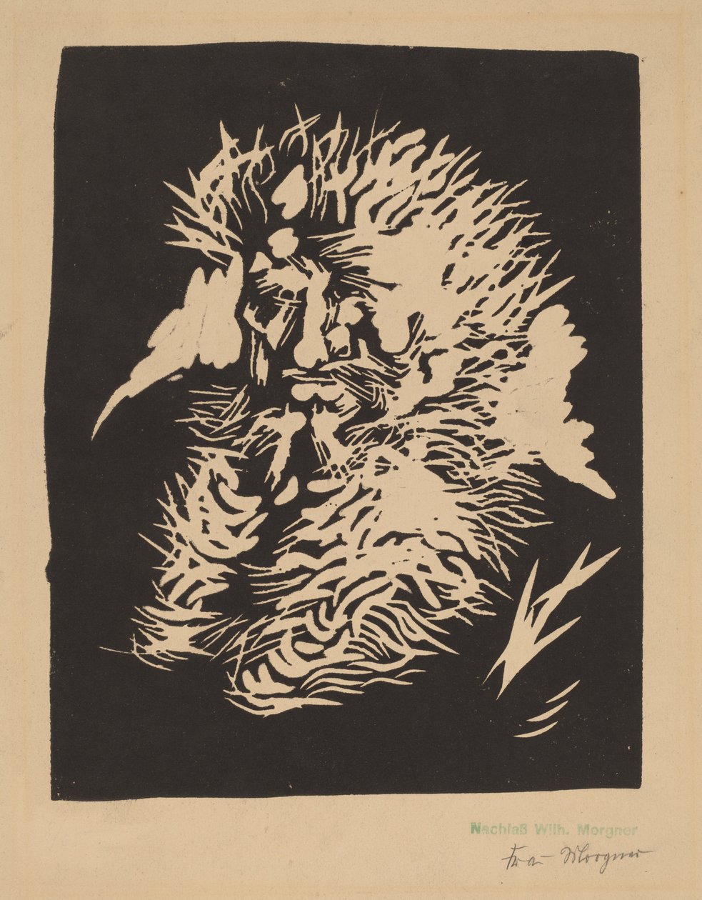 Uomo barbuto da Wilhelm Morgner