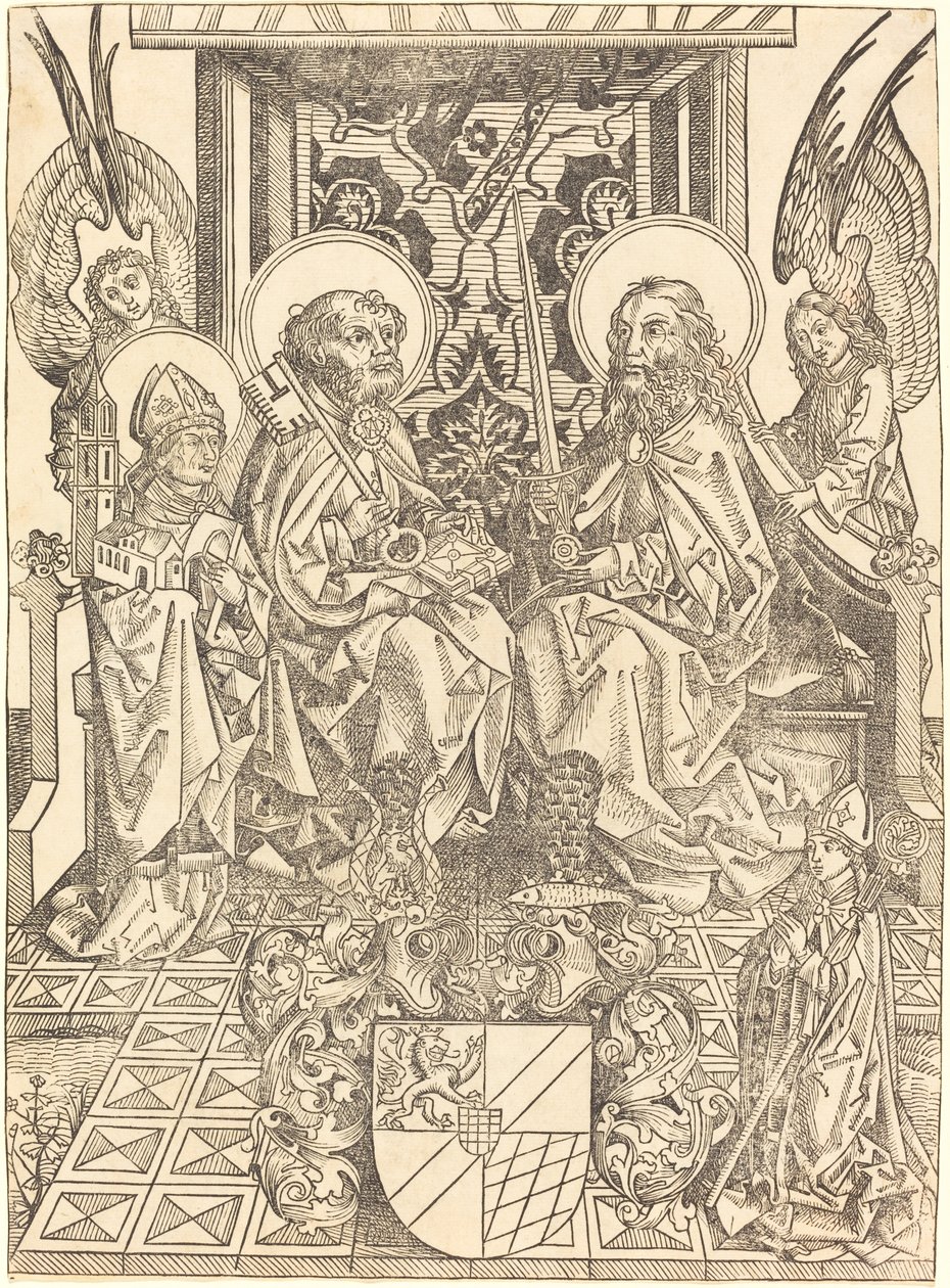 Santi Pietro e Paolo sotto un Baldacchino da Wilhelm Pleydenwurff