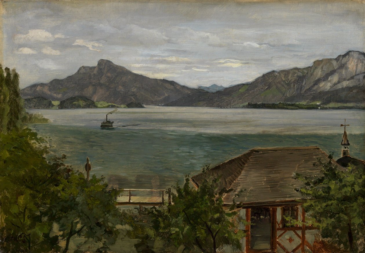 Al lago Mondsee da Wilhelm Trübner