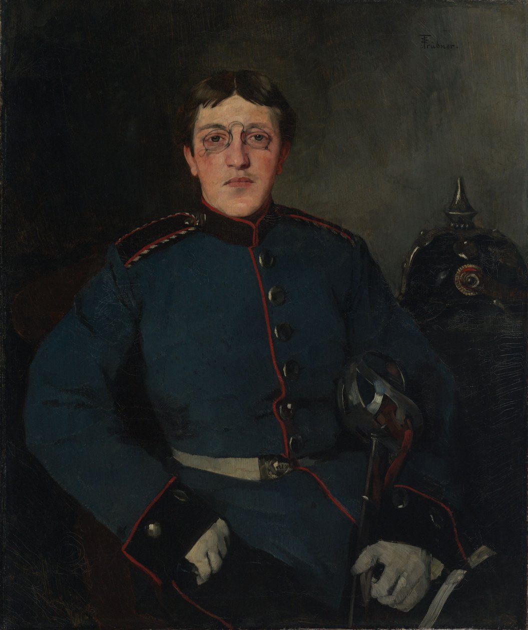 Ritratto del volontario dragone per un anno Max Höpfner da Wilhelm Trübner