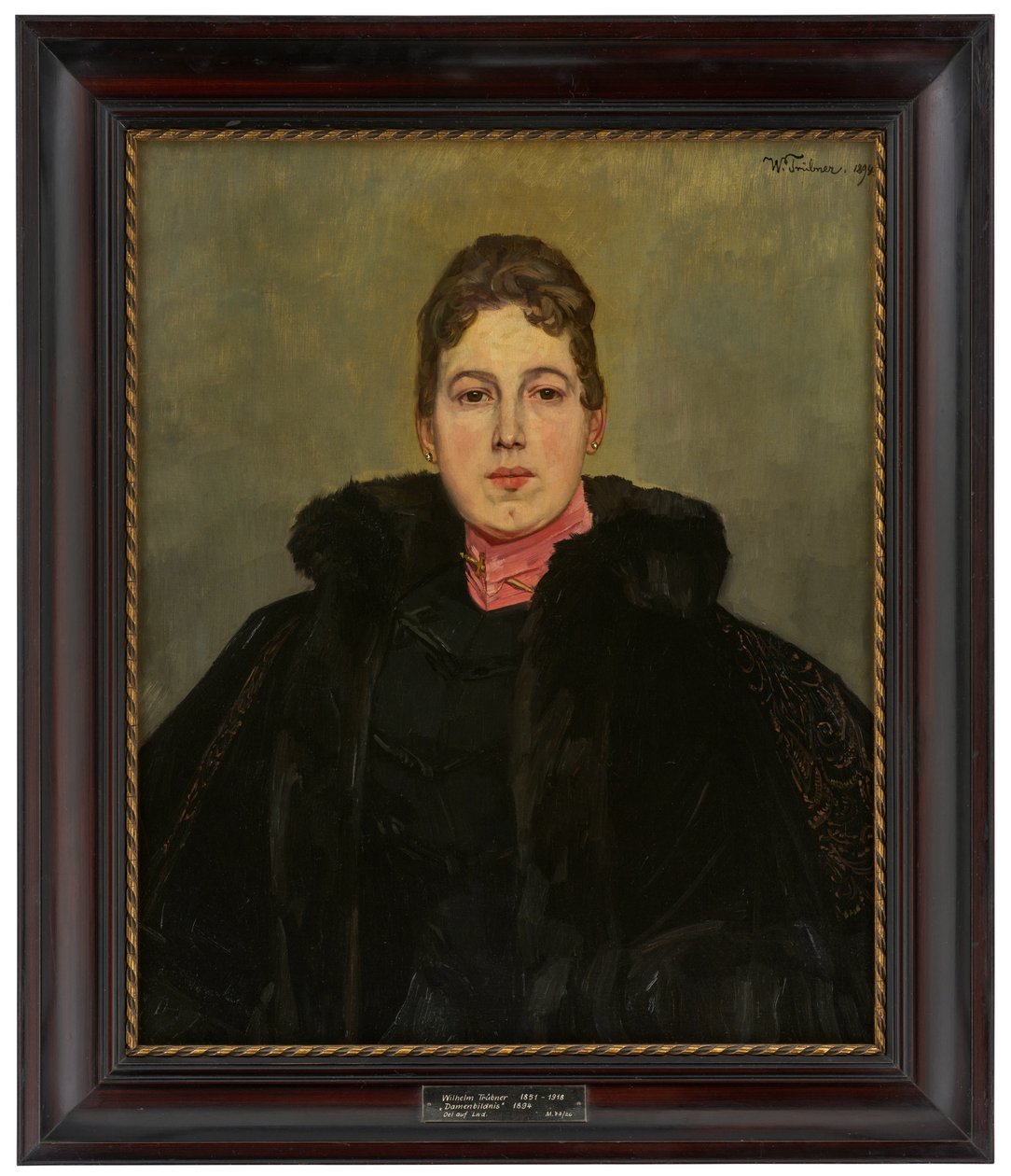 Ritratto di una dama sconosciuta da Wilhelm Trübner