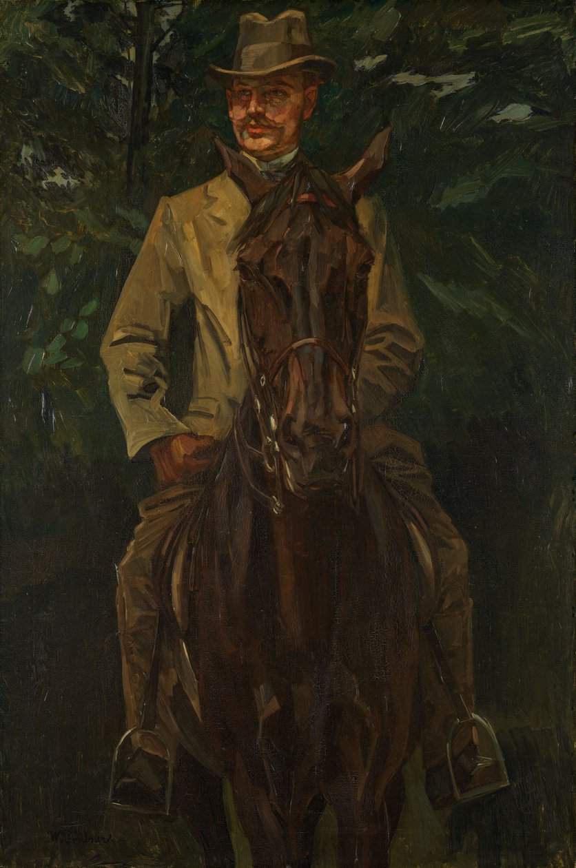 Ritratto a cavallo da Wilhelm Trübner