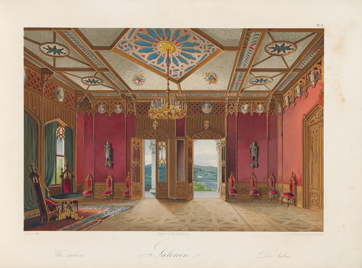 Salone Oscarshal, 1852 da Wilhelm von Hanno