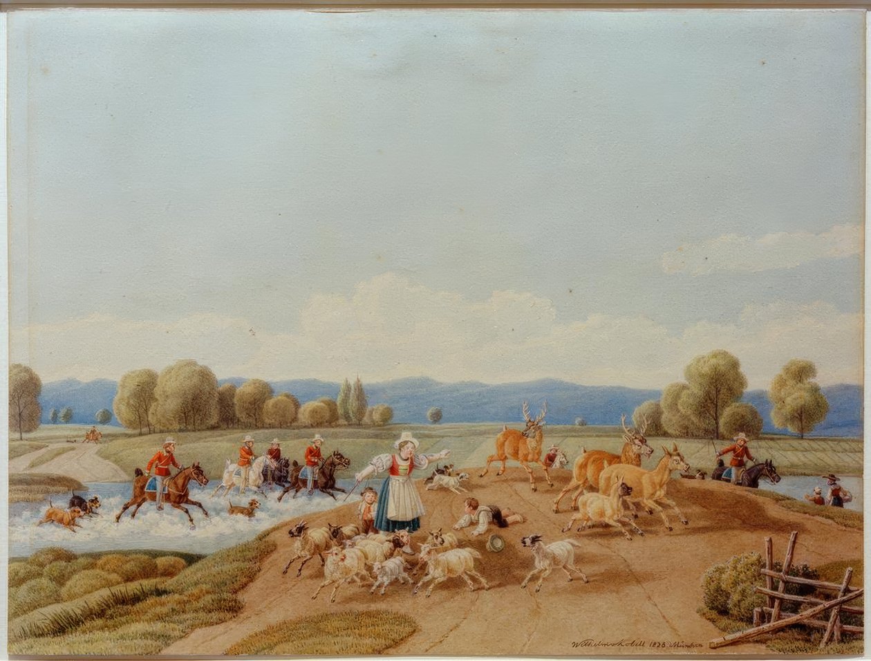 La caccia al cervo da Wilhelm von Kobell