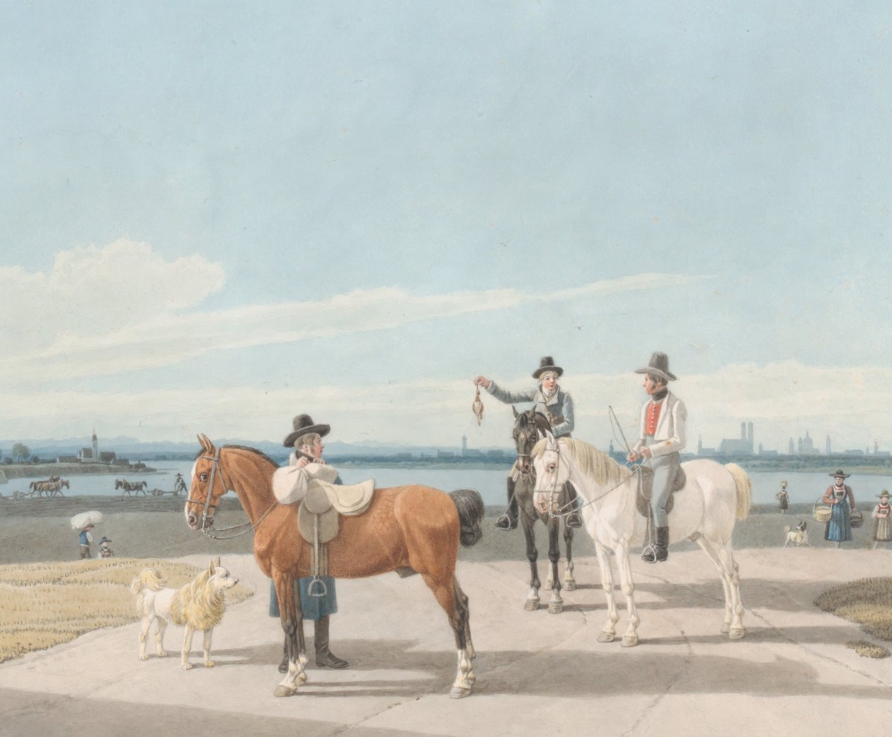 Cavalieri vicino a Monaco, 1830 da Wilhelm von Kobell