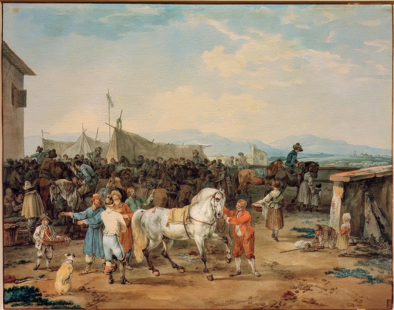 Mercato dei cavalli da Wilhelm von Kobell