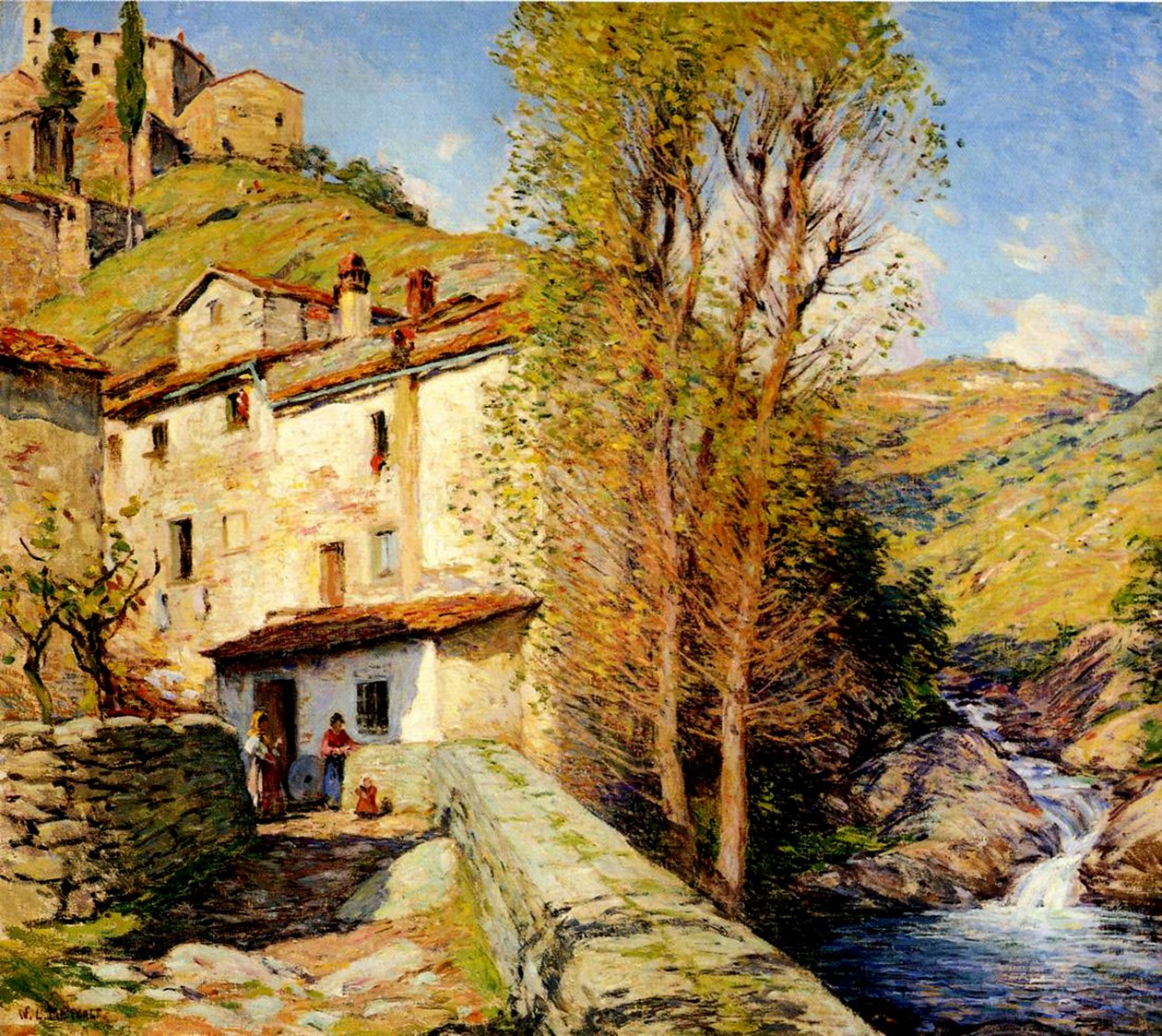 Vecchio mulino a Pelago, Italia, 1913 da Willard Leroy Metcalf