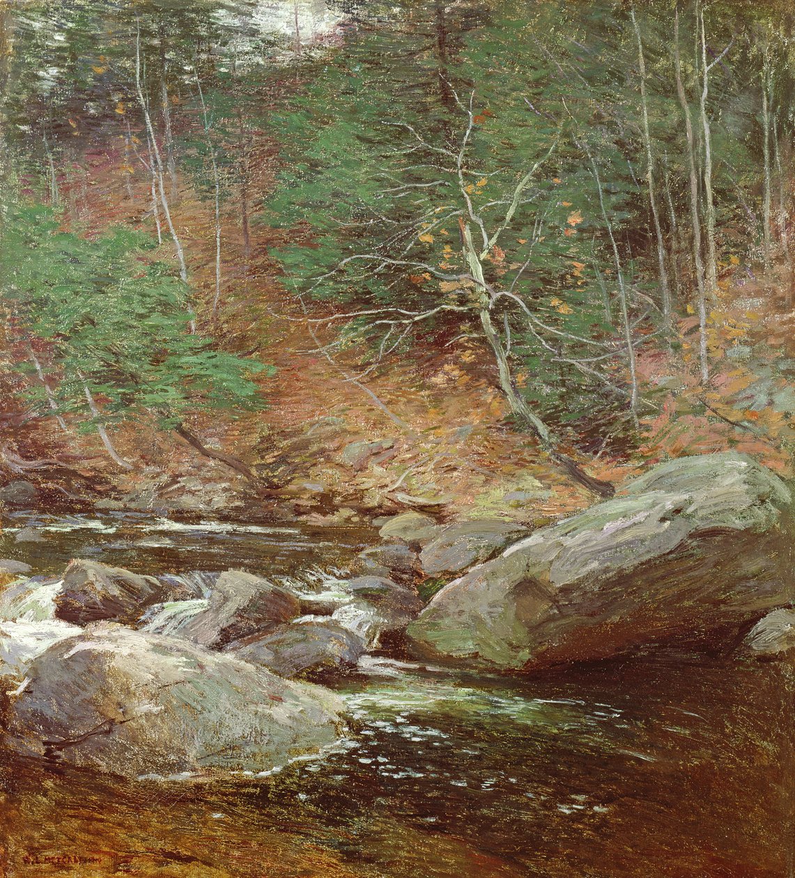 La pozza delle trote, novembre, 1910 da Willard Leroy Metcalf