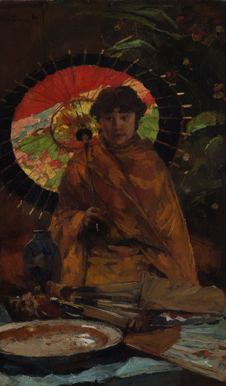Ragazza con parasole giapponese da Willem de Zwart
