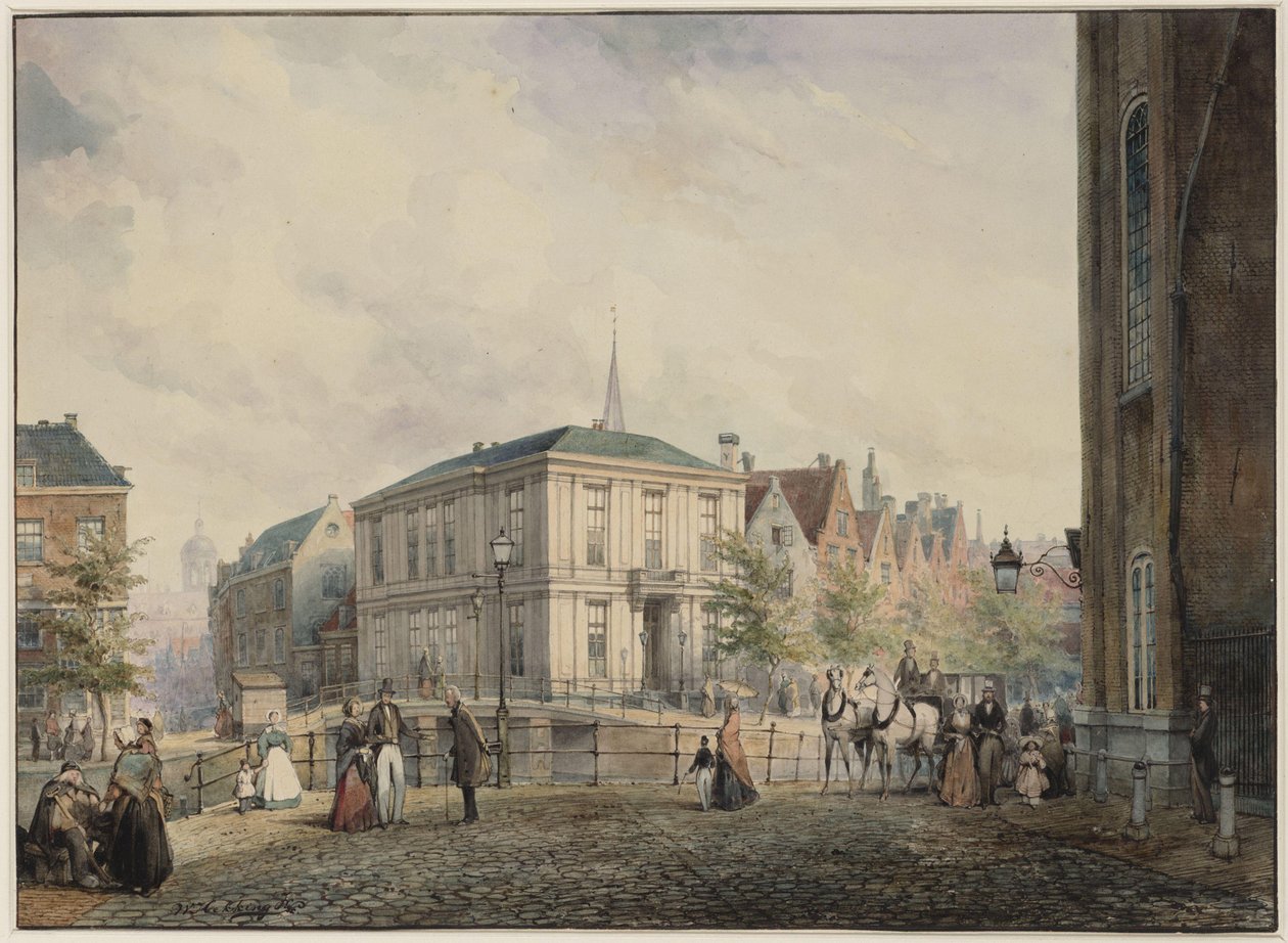 Spui. Disegno. Dimensioni sconosciute. Amsterdam, Archivio della città di Amsterdam, collezione di disegni e stampe da Willem Hekking