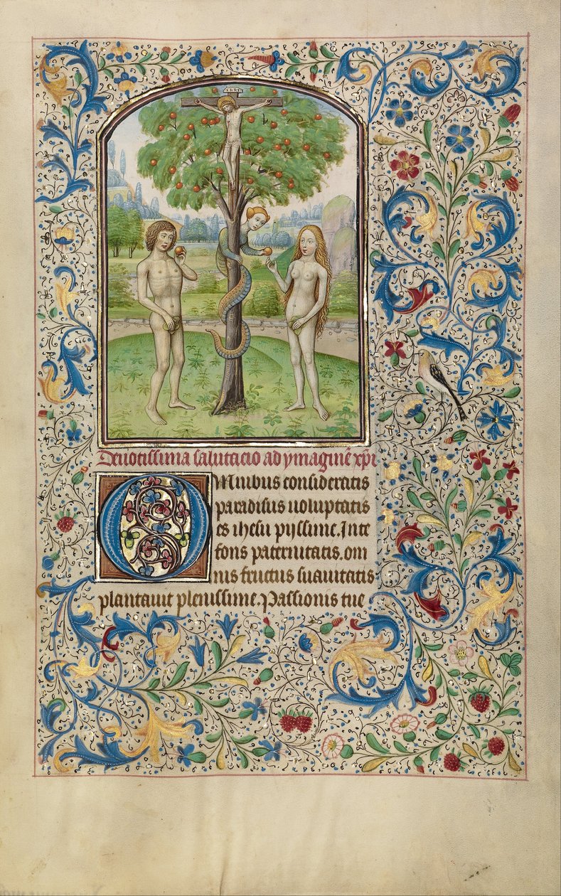 Adamo ed Eva mangiano il frutto proibito da Willem Vrelant