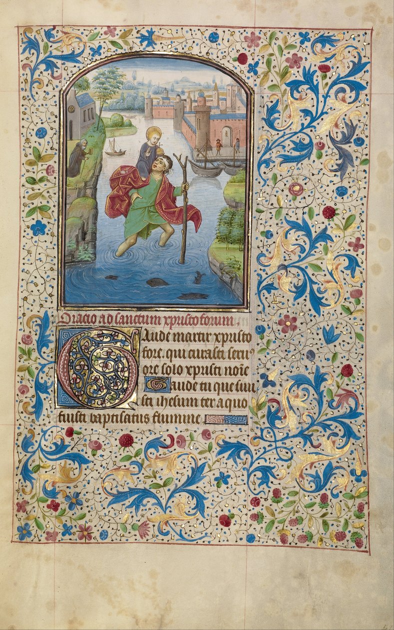 San Cristoforo che porta il Bambino Gesù da Willem Vrelant