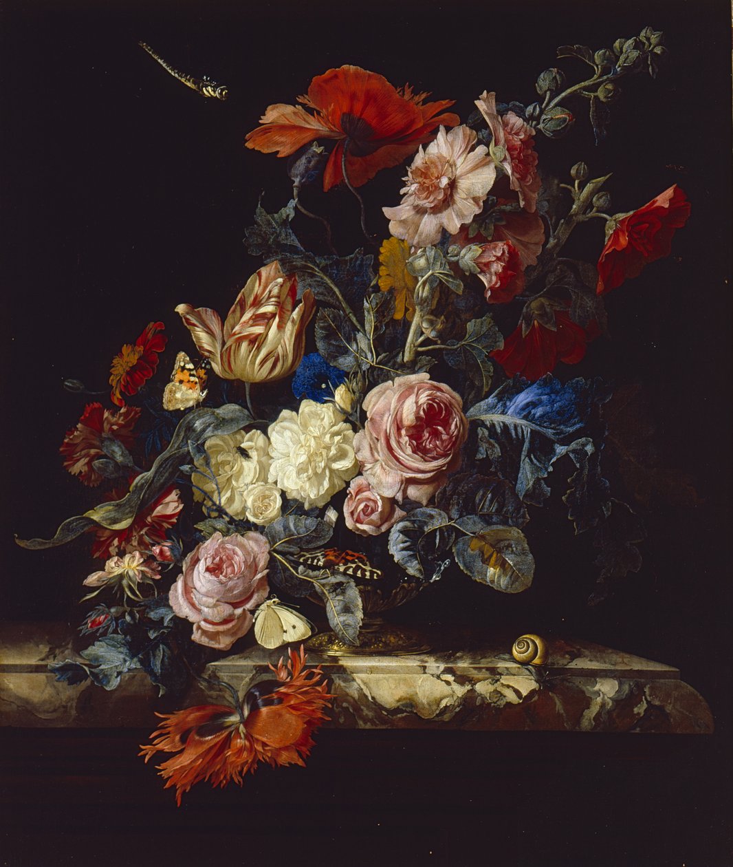 Un vaso di fiori, 1663 da Willem van Aelst