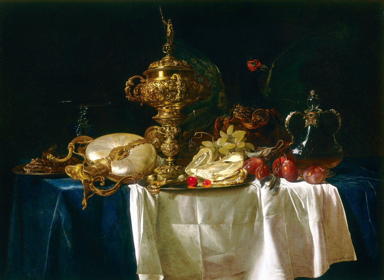 Natura morta di vasi e frutta da Willem van Aelst
