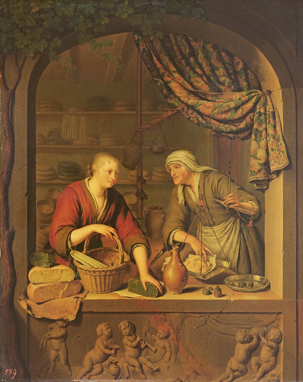 Il negozio, 1705 da Willem Van Mieris