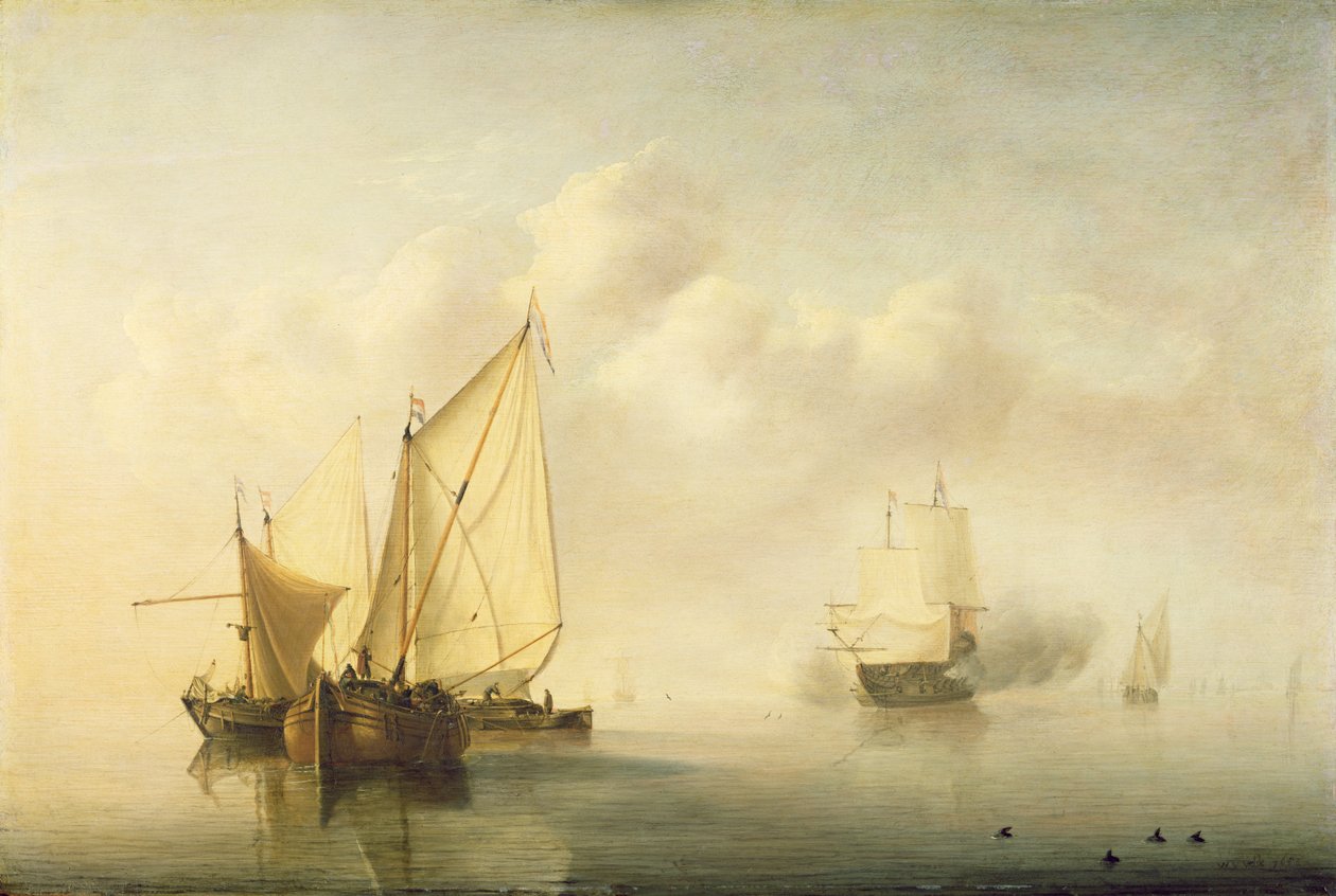 Mare calmo, 1653 da Willem van de Velde