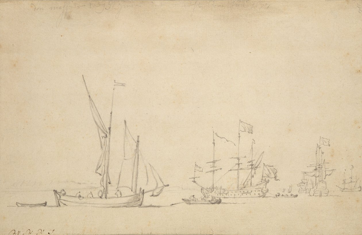 Navi da Sluis, 1677 da Willem van de Velde