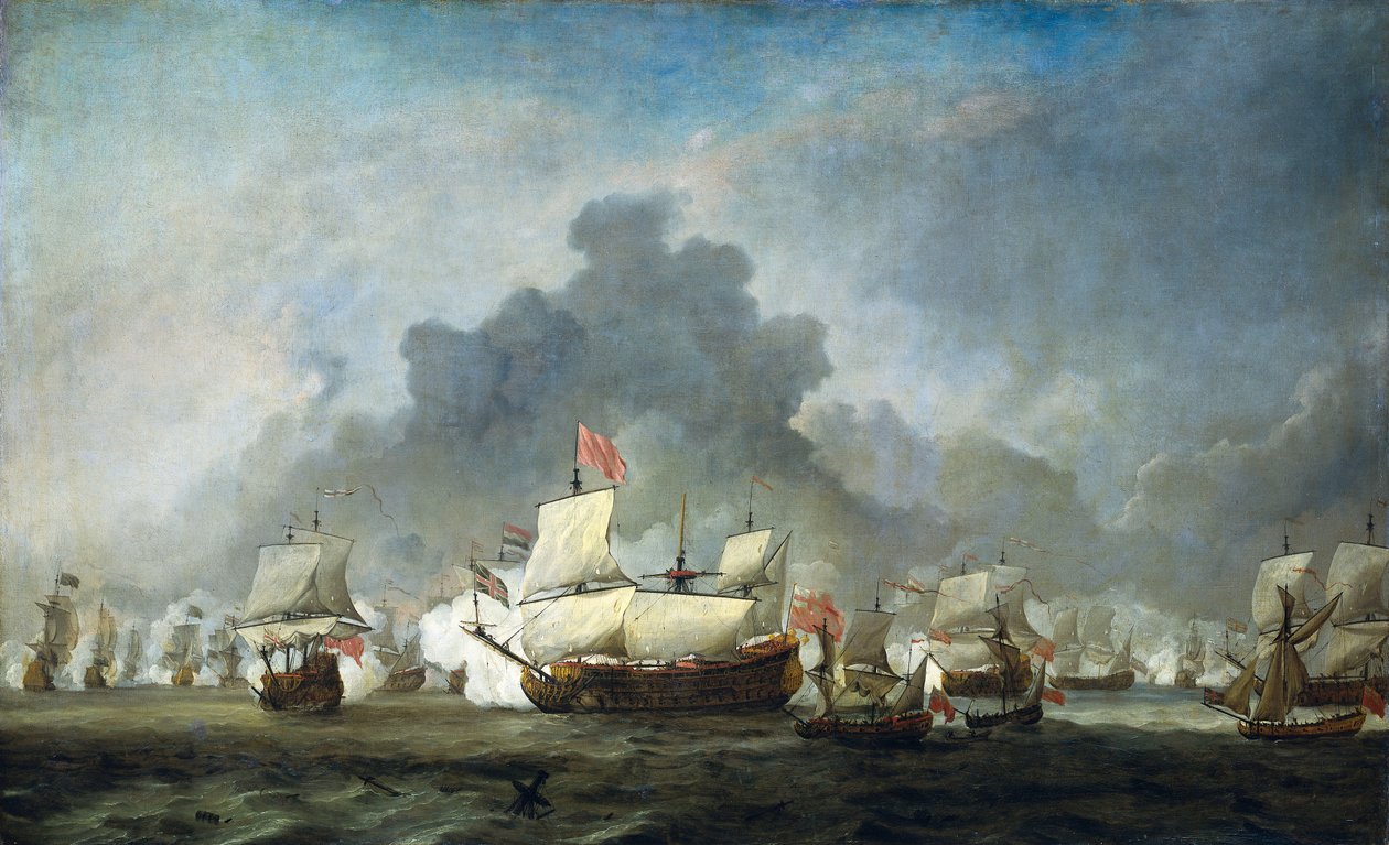 La scaramuccia di Michiel Adriaensz de Ruyter contro il duca di York da Willem van de Velde