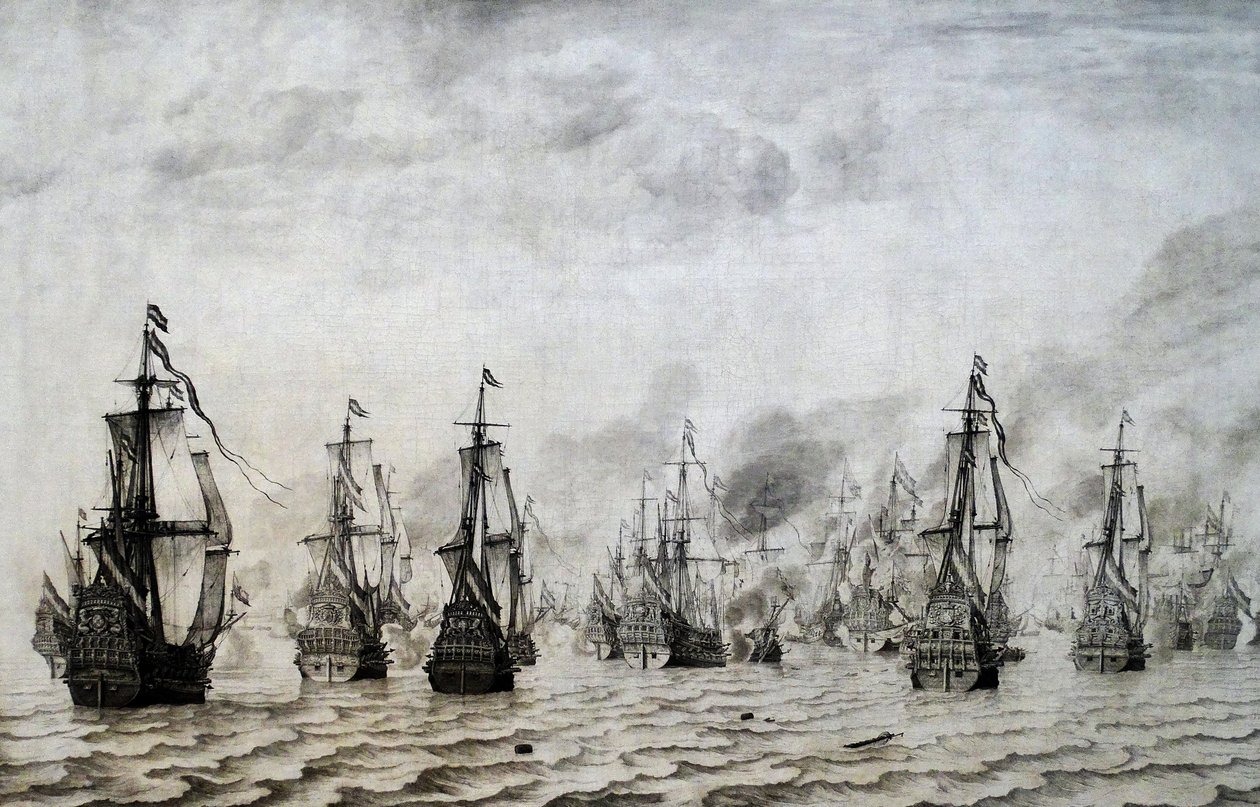 Battaglia di Dunkerque da Willem van de Velde the Elder