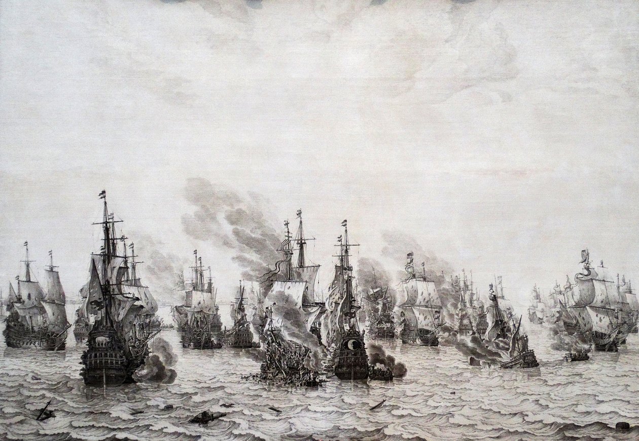 La battaglia di Livorno da Willem van de Velde the Elder