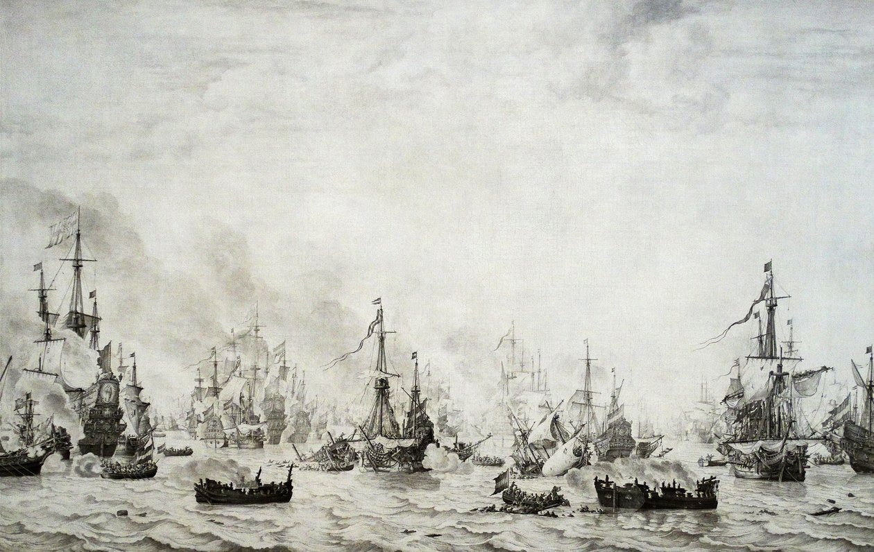 La Battaglia delle Downs da Willem van de Velde the Elder