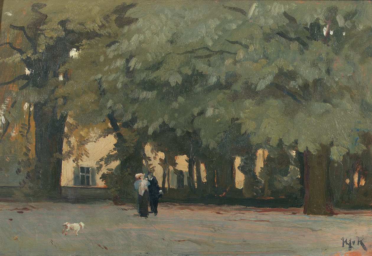 Una coppia in una piazza da Willem Adriaan van Konijnenburg
