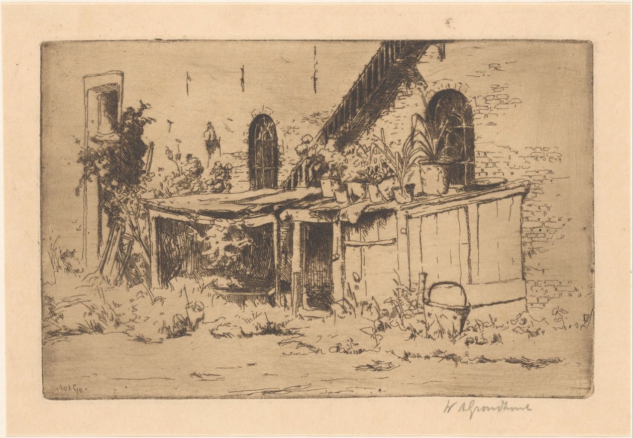 Pollaio in un giardino a Voorburg da Willem Adrianus Grondhout (signed by artist)