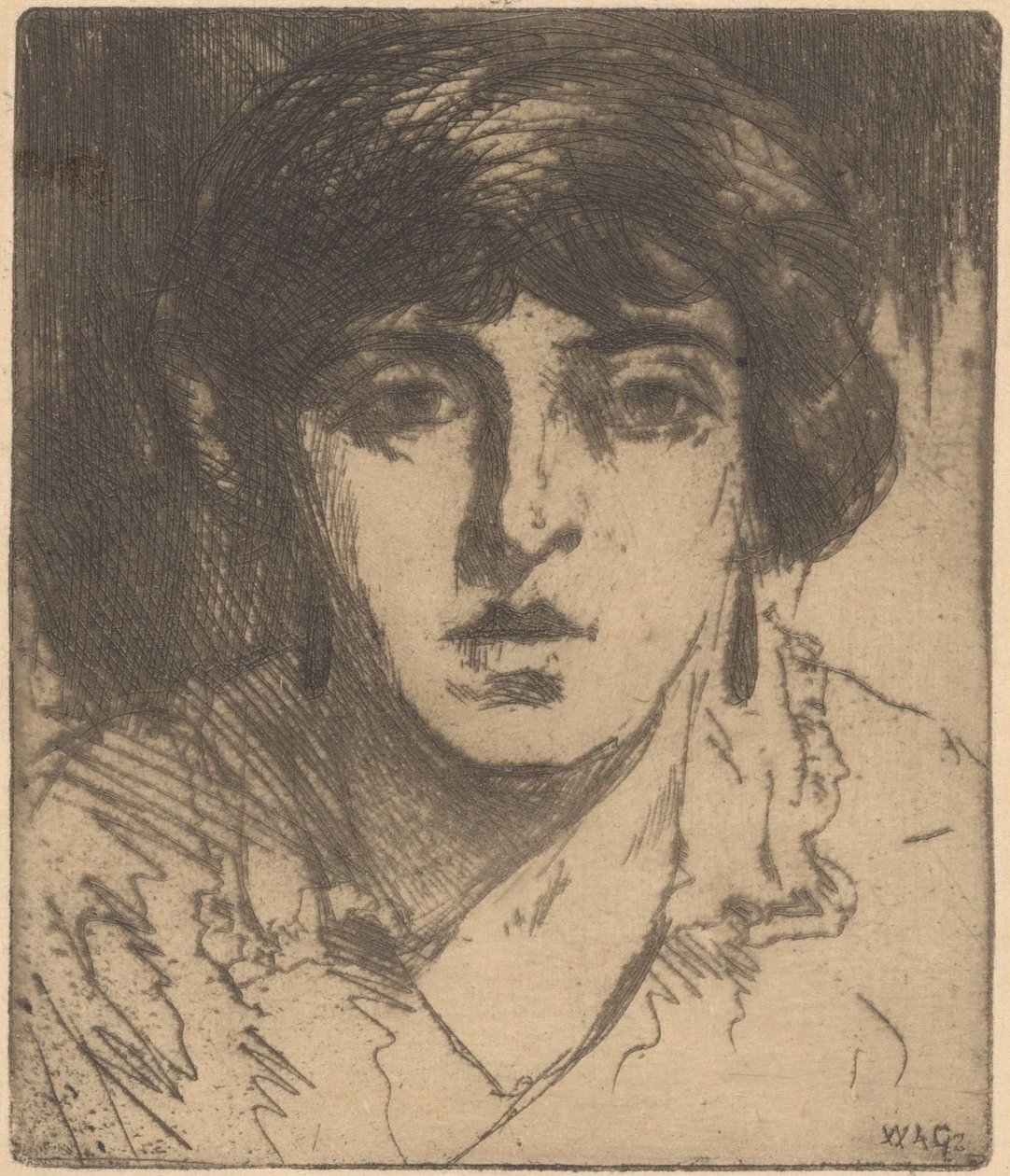 Ritratto di una donna sconosciuta da Willem Adrianus Grondhout (signed by artist)