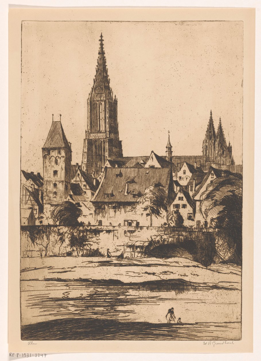 Ulm da Willem Adrianus Grondhout (signed by artist)