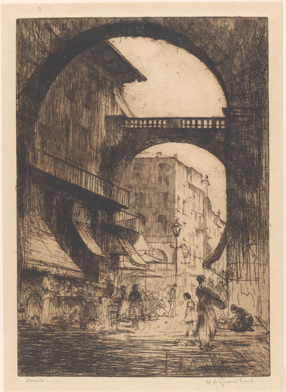Verona da Willem Adrianus Grondhout (signed by artist)