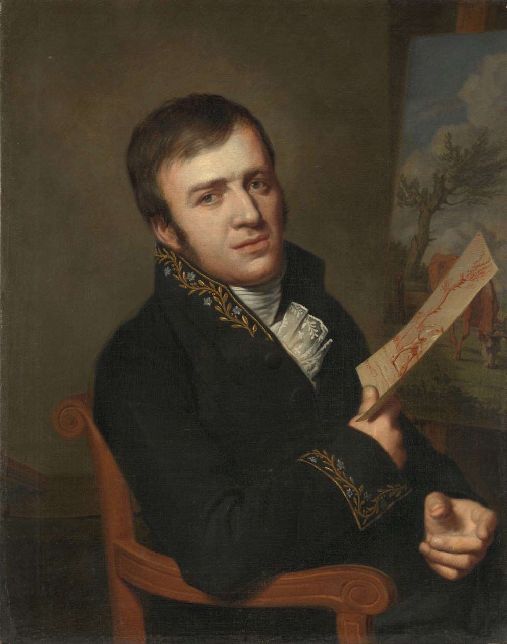 Jan (Baptist) Kobell II (1778-1814), pittore, in uniforme di membro dell