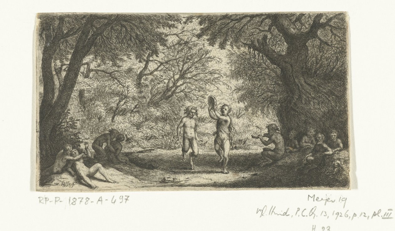 Satiri e ninfe dei boschi in festa da Willem Basse