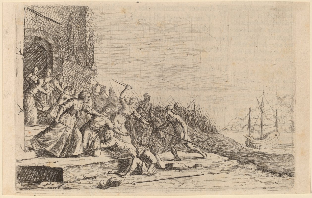 I seguaci di Solone difendono il tempio di Venere, 1634 da Willem Basse