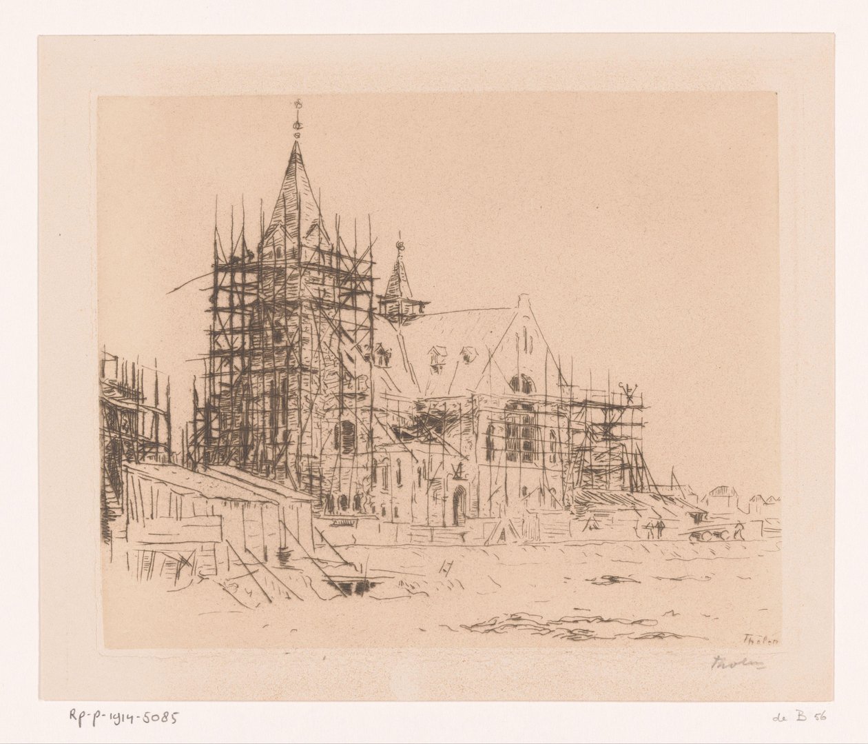 Chiesa in costruzione da Willem Bastiaan Tholen (signed by artist)