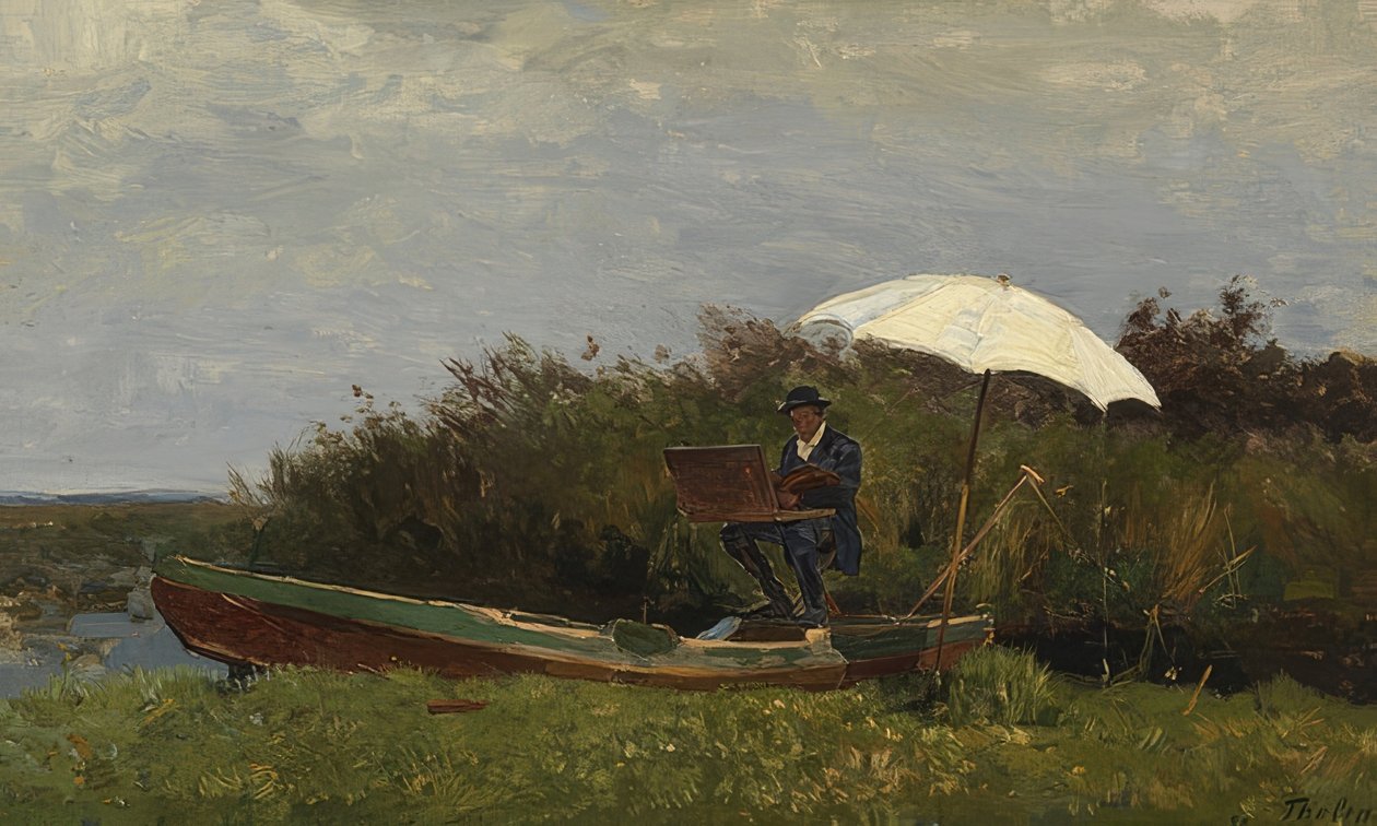 Paul Gabriël lavora in una barca da Willem Bastiaan Tholen
