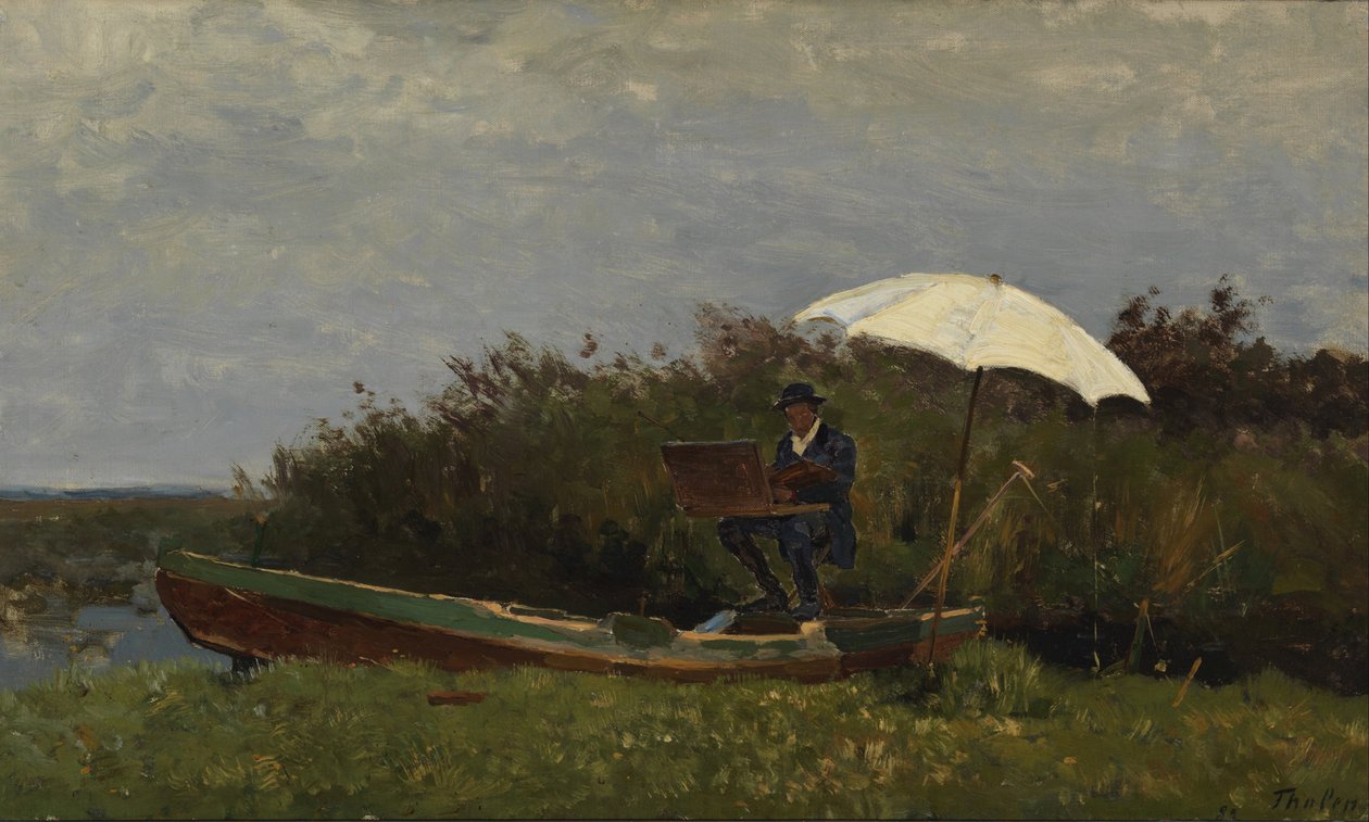Il pittore Gabriël che lavora in una barca, 1882 da Willem Bastiaan Tholen