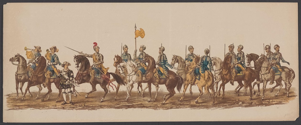 Processione di Delft del 1862, primo gruppo da Willem Bernardus IJzerdraat