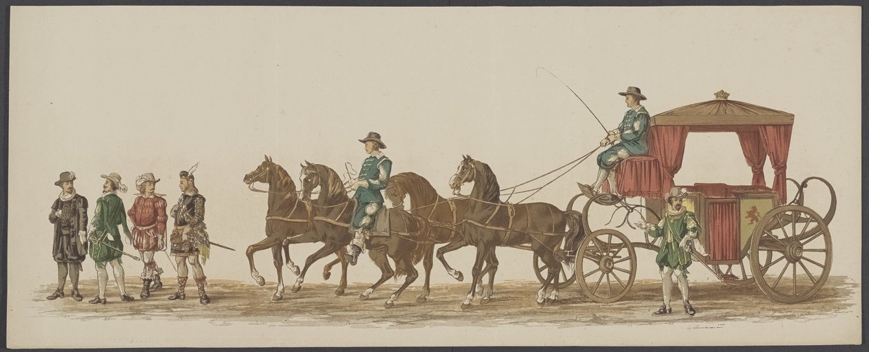 Processione di Delft del 1862, quarto e quinto gruppo da Willem Bernardus IJzerdraat