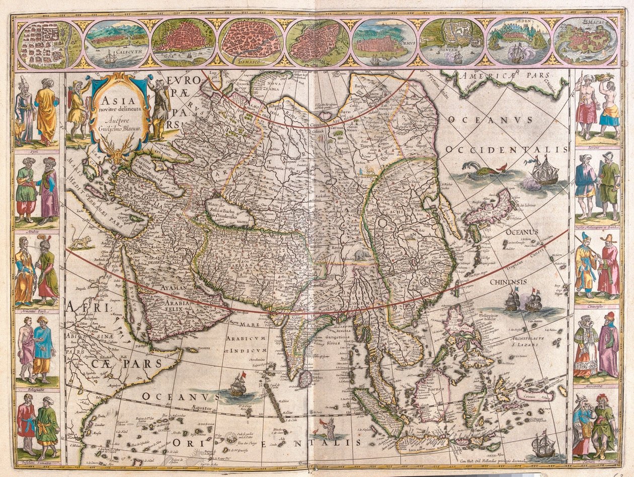 Asia, in "Theatrum Orbis Terrarum, sive Atlas Novus" di Willem Blaeu, Amsterdam da Willem Blaeu