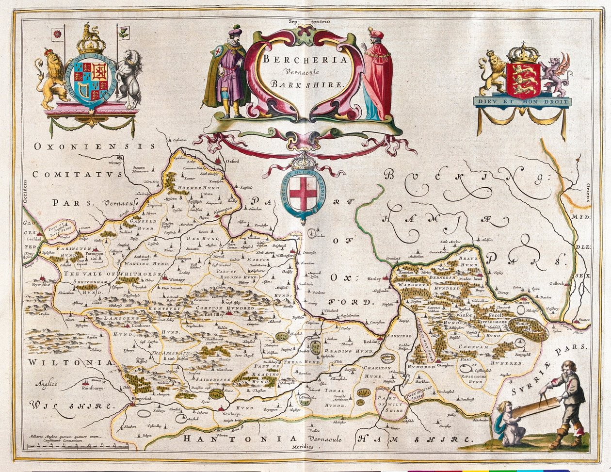 Berkshire, in "Theatrum Orbis Terrarum, sive Atlas Novus" di Willem Blaeu, Amsterdam da Willem Blaeu
