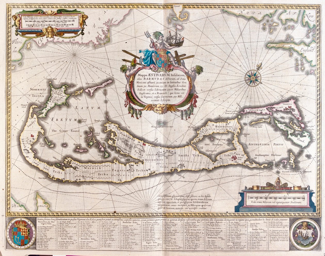 Bermuda, in "Theatrum Orbis Terrarum, sive Atlas Novus" di Willem Blaeu, Amsterdam da Willem Blaeu