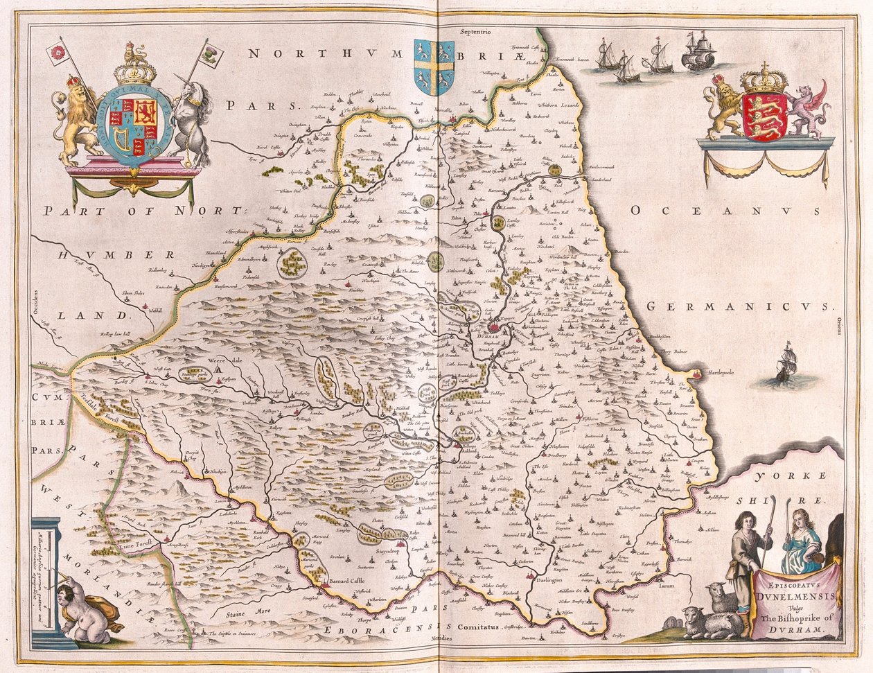 Vescovo di Durham, in "Theatrum Orbis Terrarum, sive Atlas Novus" di Willem Blaeu, Amsterdam da Willem Blaeu