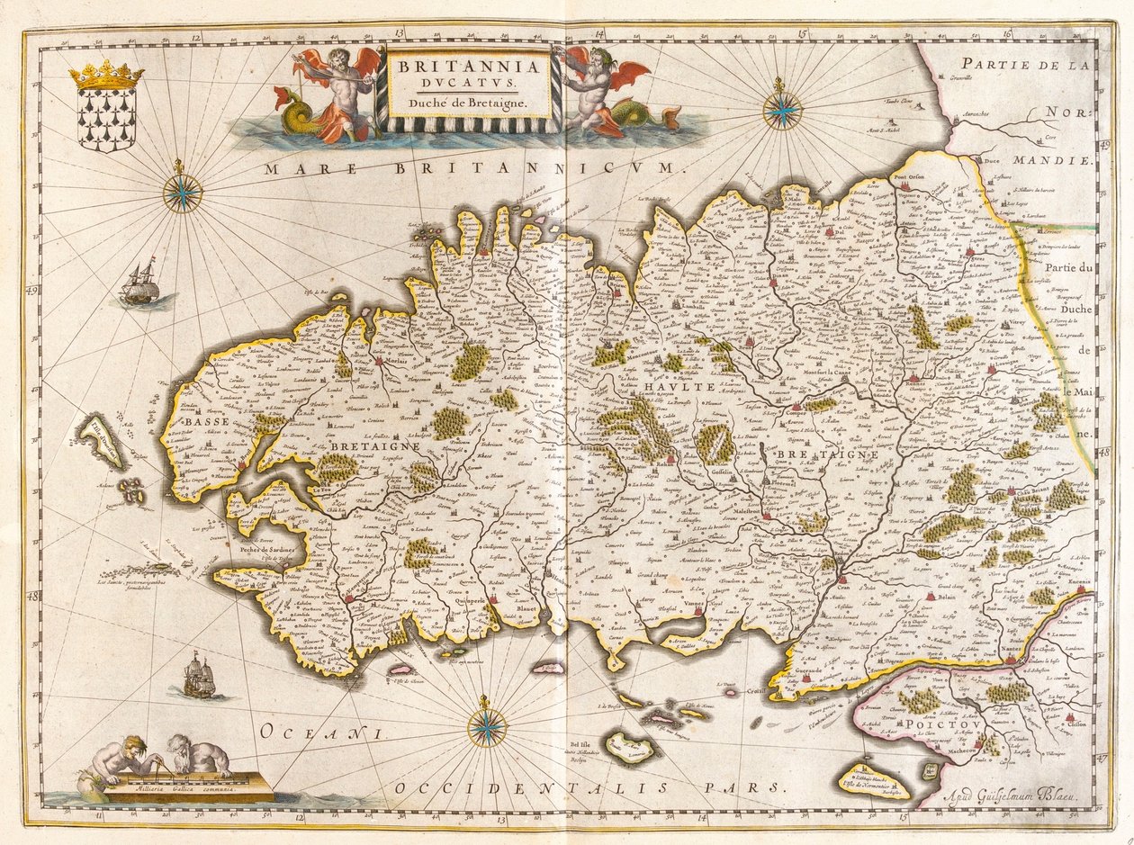Bretagne, in "Theatrum Orbis Terrarum, sive Atlas Novus" di Willem Blaeu, Amsterdam da Willem Blaeu
