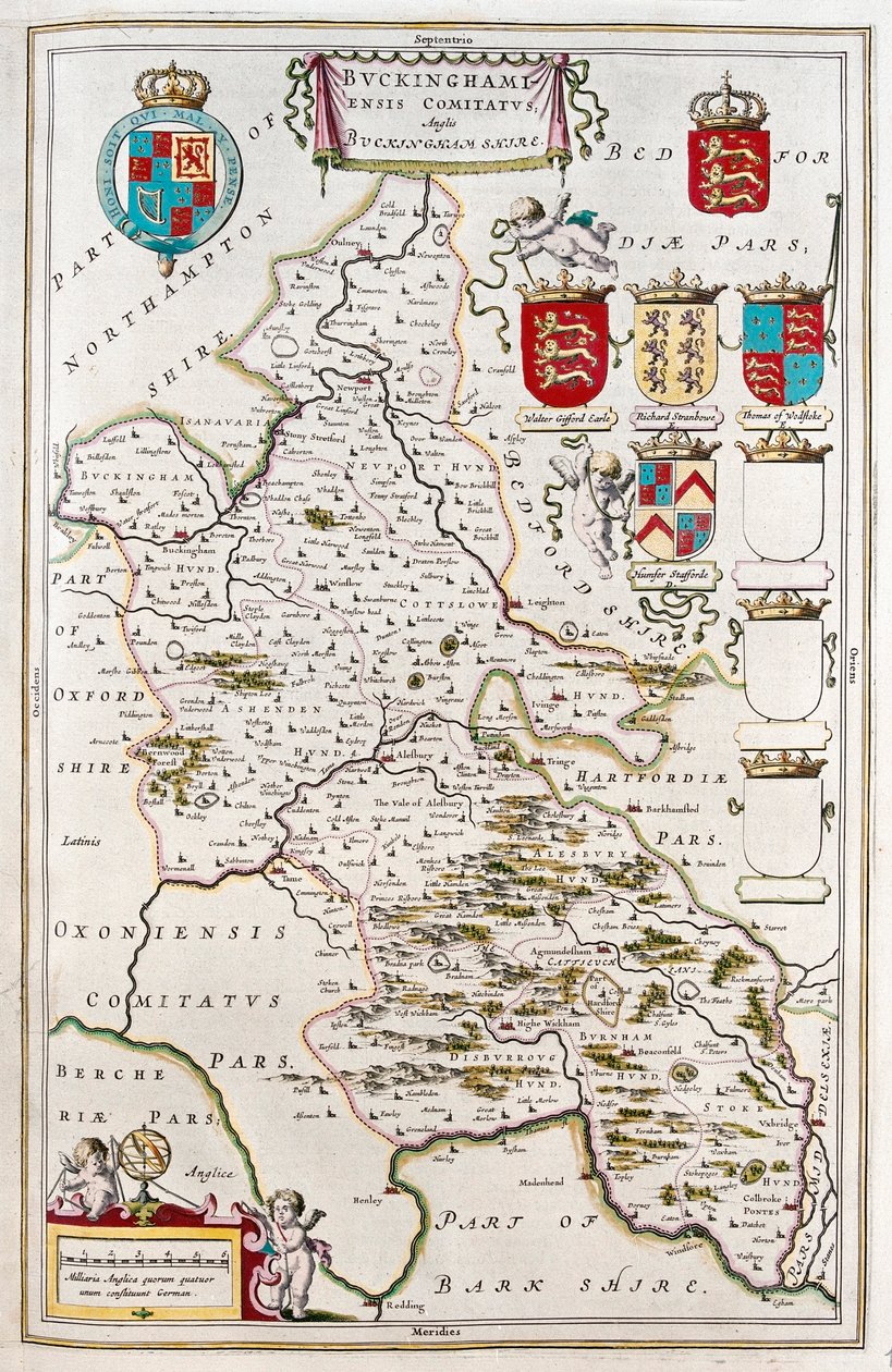Buckingam shire, in "Theatrum Orbis Terrarum, sive Atlas Novus" di Willem Blaeu, Amsterdam da Willem Blaeu