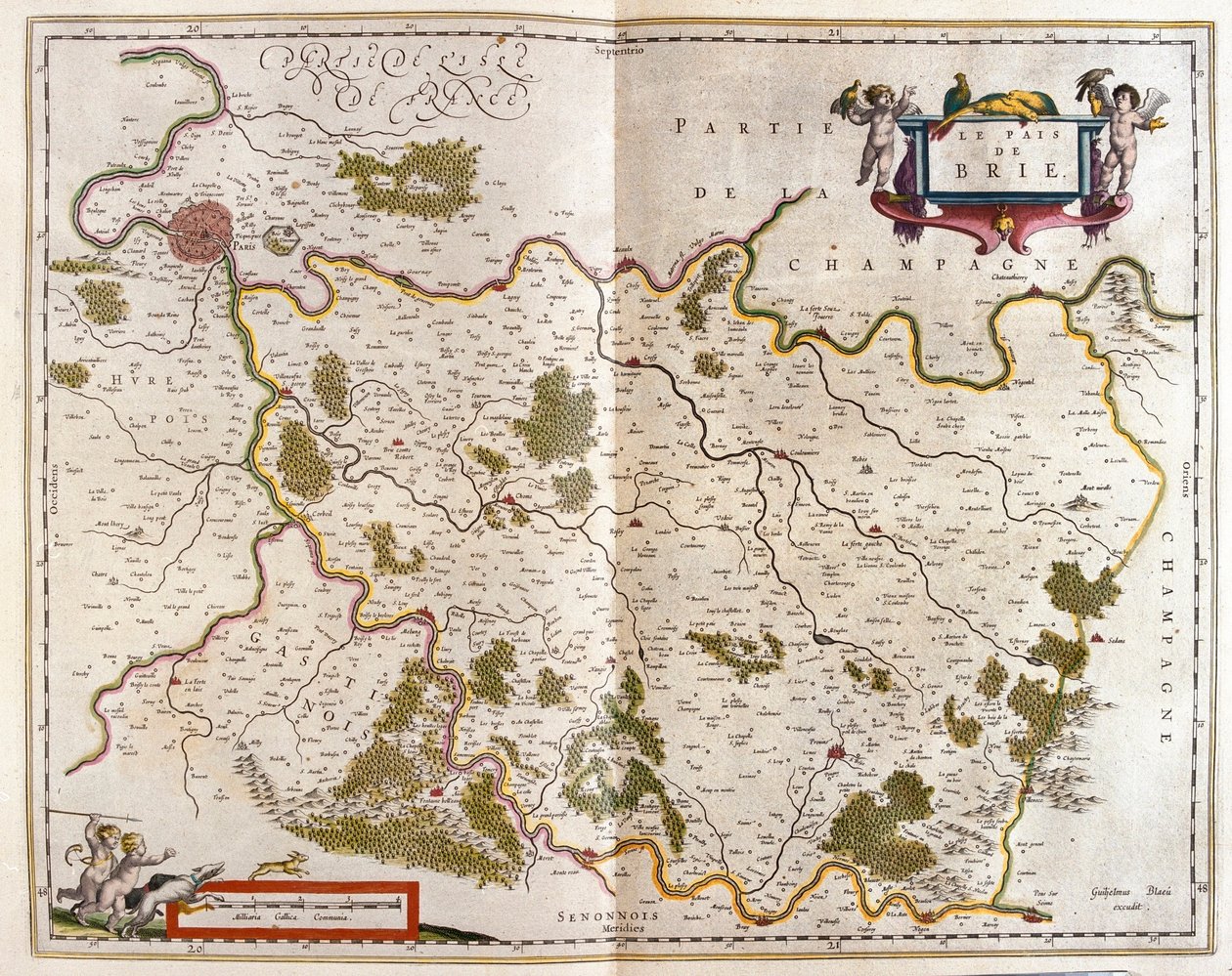 Canton de Brie, in "Theatrum Orbis Terrarum, sive Atlas Novus" di Willem Blaeu, Amsterdam da Willem Blaeu