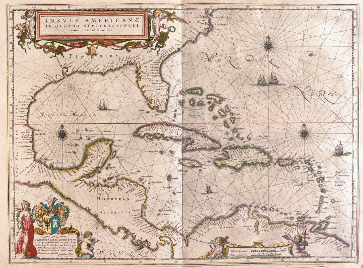 Caraibi, Hounduras e Florida, in 