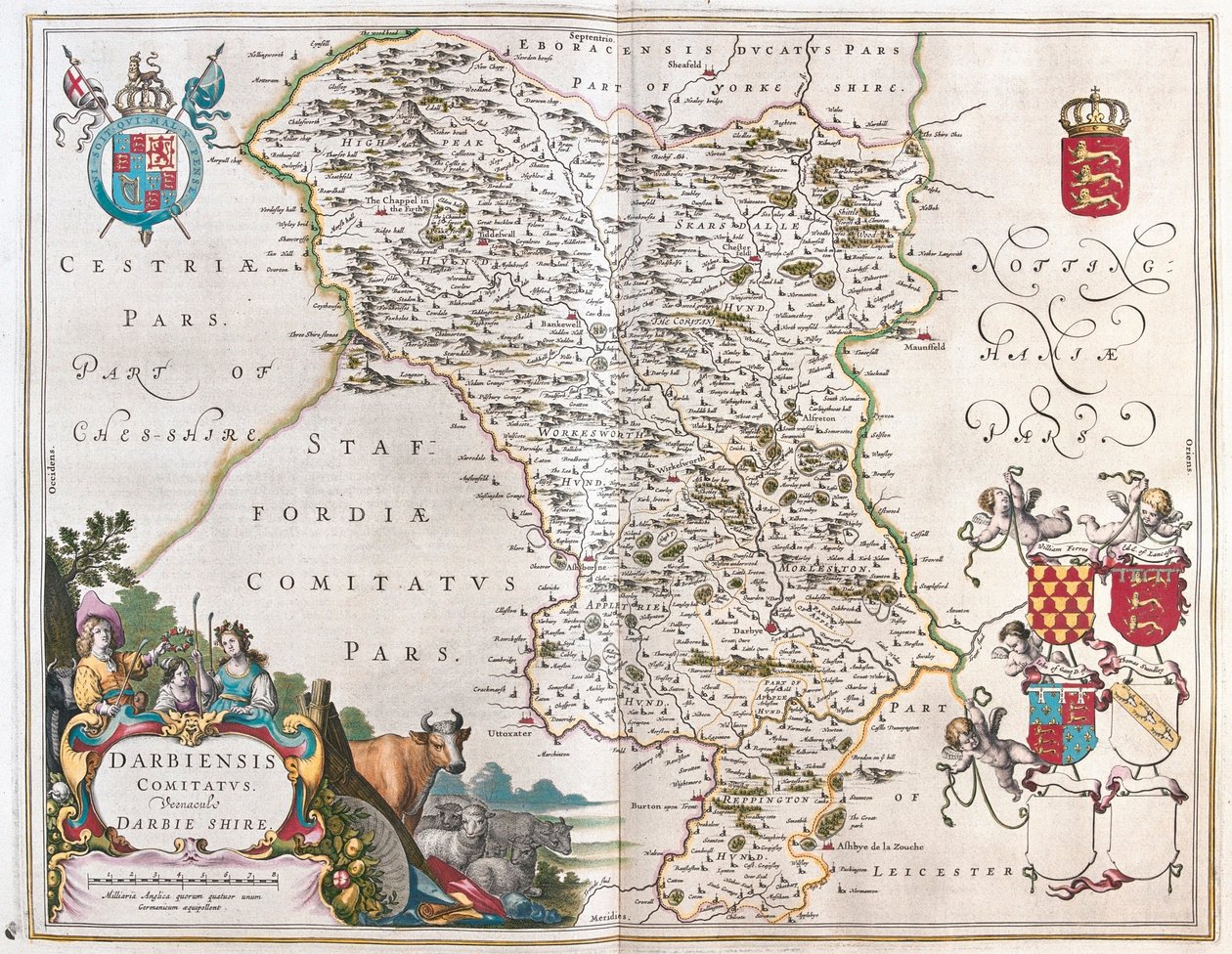 Darbieshire, in "Theatrum Orbis Terrarum, sive Atlas Novus" di Willem Blaeu, Amsterdam da Willem Blaeu