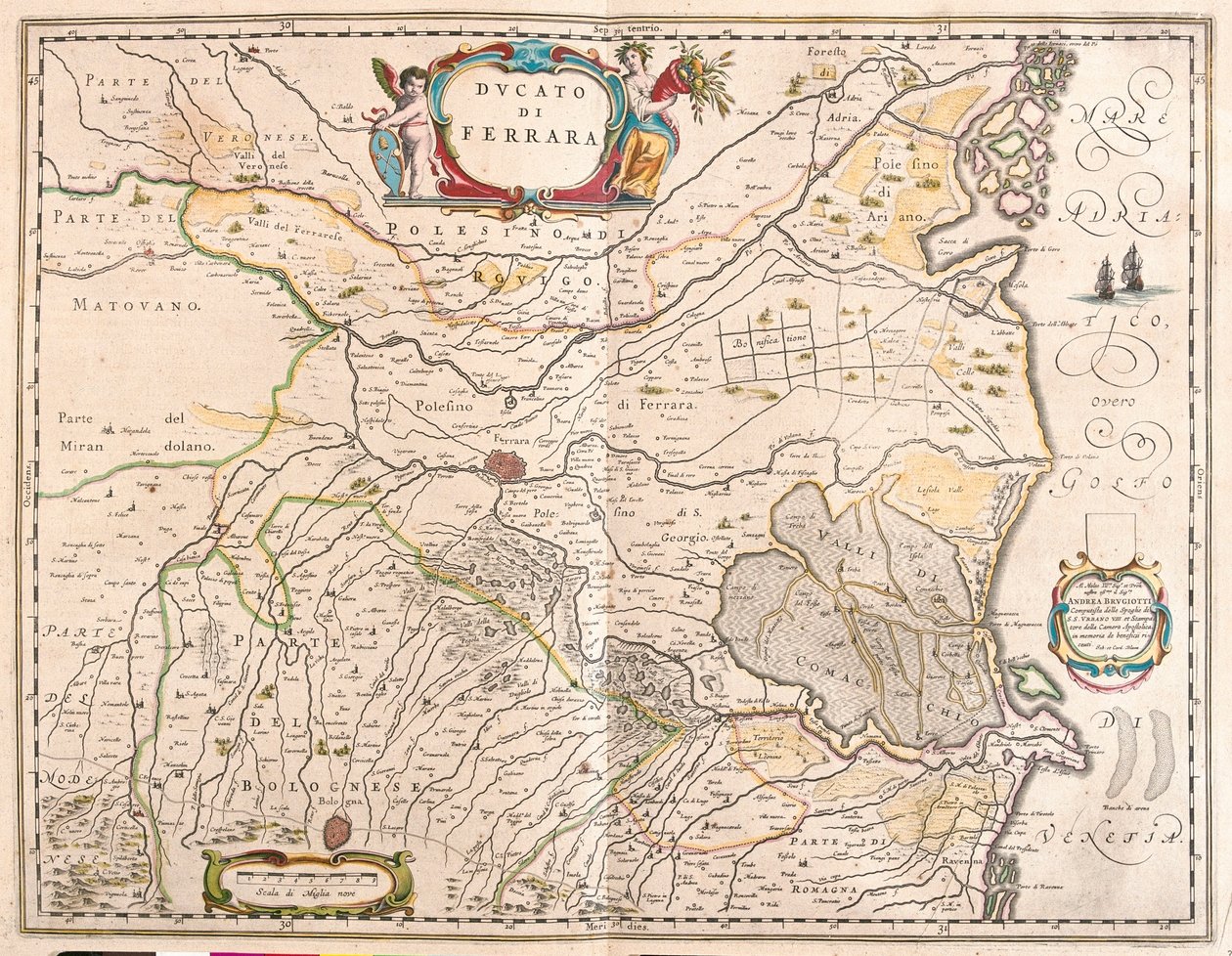 Ferrara, Italia, in "Theatrum Orbis Terrarum, sive Atlas Novus" di Willem Blaeu, Amsterdam da Willem Blaeu
