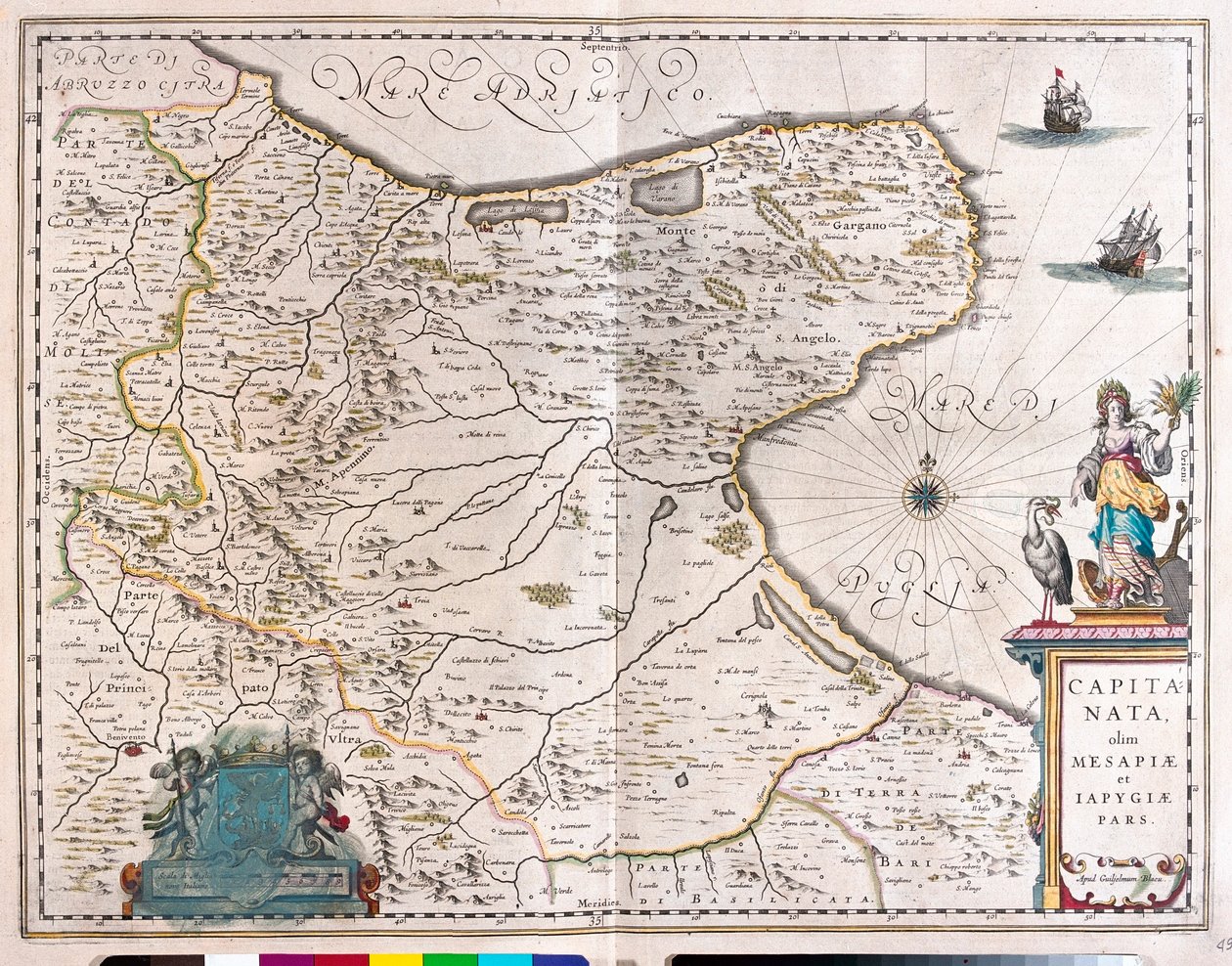 Foggia, Italia, in "Theatrum Orbis Terrarum, sive Atlas Novus" di Willem Blaeu, Amsterdam da Willem Blaeu