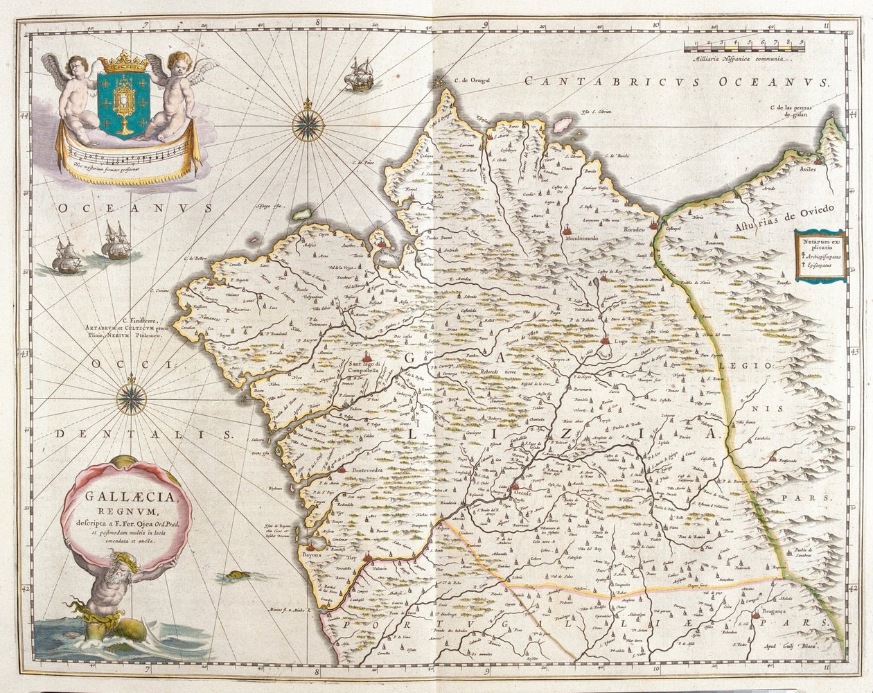 Galizia Spagna, in "Theatrum Orbis Terrarum, sive Atlas Novus" di Willem Blaeu, Amsterdam da Willem Blaeu